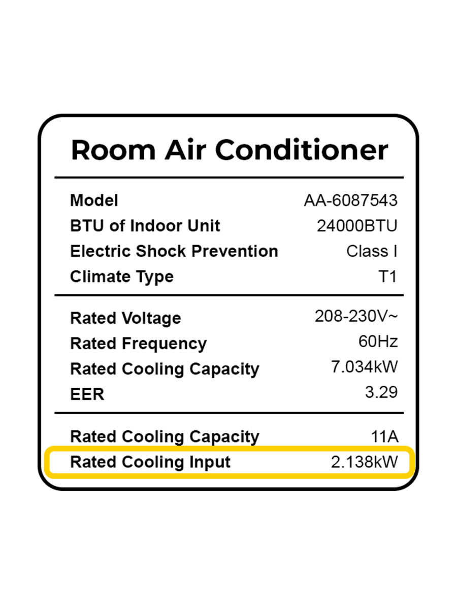 Calculator Air Conditioner Size Wattmatters Get Lower Electricity 